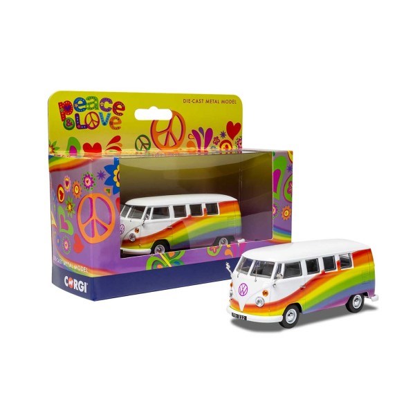Corgi CC02739 1/43 VW Camper: PL & Rainbows - Hobby City NZ (8278194389229)