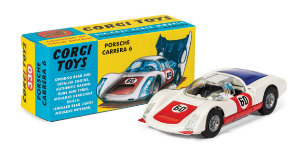 CORRT33001 Corgi Porsche Carrera 6 - Red & White (8339687473389)