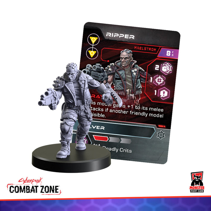 Monster Fight Club 45002 Cyberpunk Red Combat Zone Maelstrom Faction Starter Box (8826606682349)