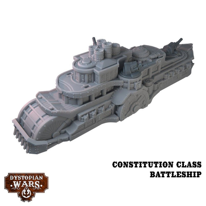 Warcradle DWA120001 Dystopian Wars: Constitution Battlefleet Set (8857500844269)