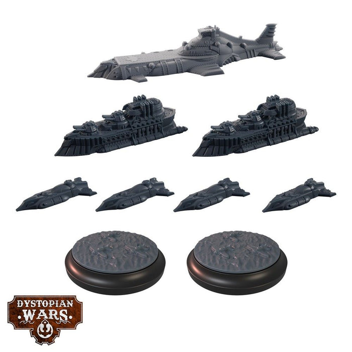 Warcradle DWA210007 Dystopian Wars: Protecteur Battlefleet Set (8857501630701)