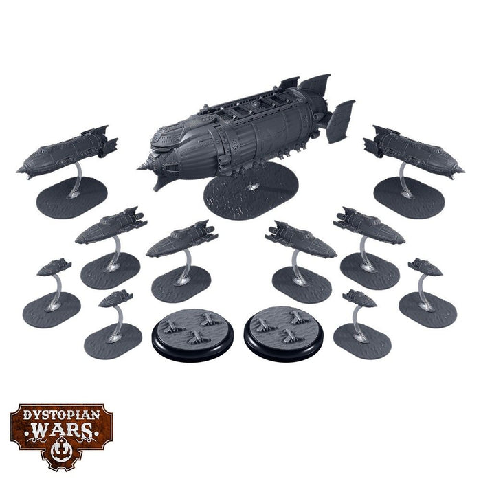 Warcradle DWA250013 Dystopian Wars: Zeppelin Battlefleet Set (8857503531245)