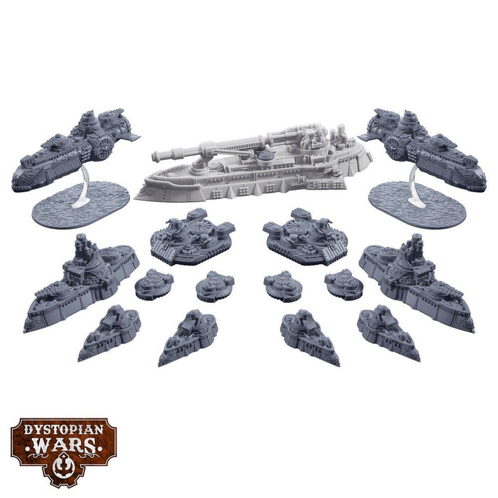 Warcradle DWA270013 Dystopian Wars: Rikhter Battlefleet Set (8857504776429)