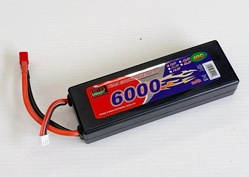 Enrich Power LP2S-6000 HC Li-Po 7.4v 6000mAh 40C Deans (8452814110957)