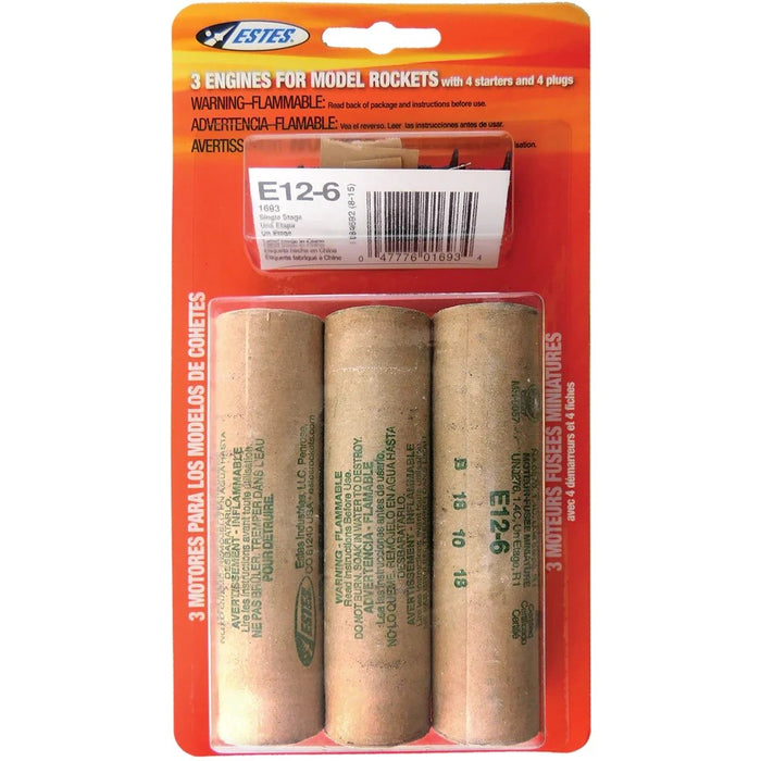 Estes 1693 E-12-6 Rocket motors (8219038253293)