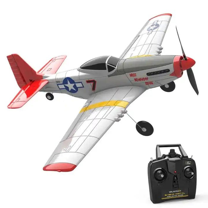 RC Plane - Ready To Fly - WWII P51 Mustang 400mm With 4Ch Remote and Gyro (8715252269293)