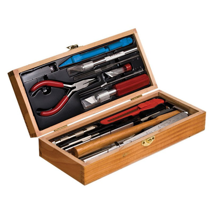 Excel 44289 Deluxe Tools Set w/Wooden Box - Hobby City NZ (7654697566445)