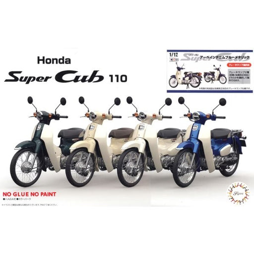 Fujimi 141961 1/12 Honda Super Cub 110 (Urbane Denim Blue Metallic) - Snap Kit - Hobby City NZ (8120420466925)