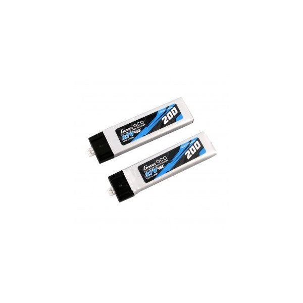 Gens Ace GA0200-1S45-X2 200mAh 3.7V 1S1P 45C LiPo w/UMX Plug (2pcs) (8347882684653)