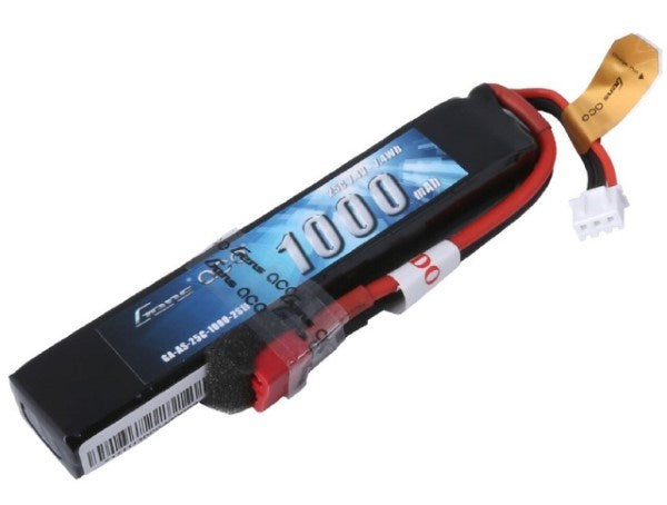 Gens Ace GA1000-2S25-AS 1000mAh 25C 2S 7.4v Airsoft Gun Lipo Battery (8130725413101)