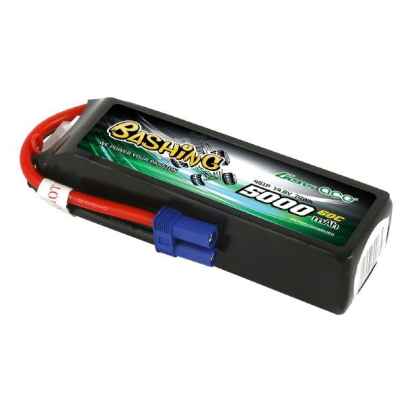 Gens Ace 5000mAh 4S1P 14.8V 60C LiPo w/EC5 Plug - Bashing Series - Hobby City NZ (8338260492525)