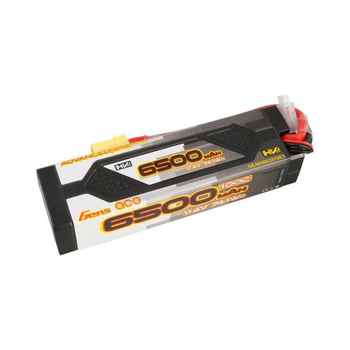 Gens Ace GA6500-3S100-HV-A Gens ace Advanced 6500mAh 11.4V 100C 3S1P HardCase Lipo Battery Pack 60# with EC5 Plug (8180167606509)