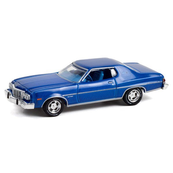 GreenLight 13310-B 1/64 1974 Ford Gran Torino Sport 2-Door - Medium Blue Metallic (8868020388077)