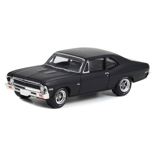 GreenLight 13320-B 1/64 1969 Chevrolet Nova (Custom Matt Black) (8868023992557)