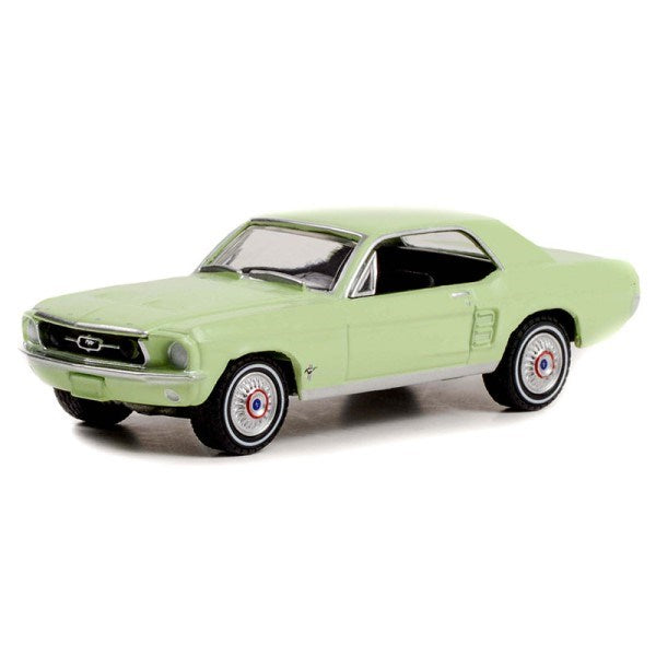 GreenLight 30353 1/64 1967 Ford Mustang Coupe (Limelite Green) - "She Country Special" Goodro Ford - Hobby City NZ (8112398631149)