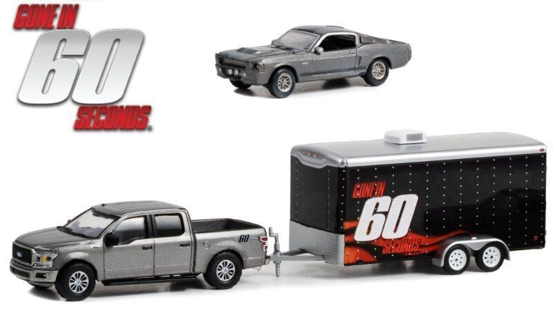 Greenlight 31160-A 1/64 2020 Ford F-150 XL with 1967 Ford Mustang Eleanor (8219281785069)