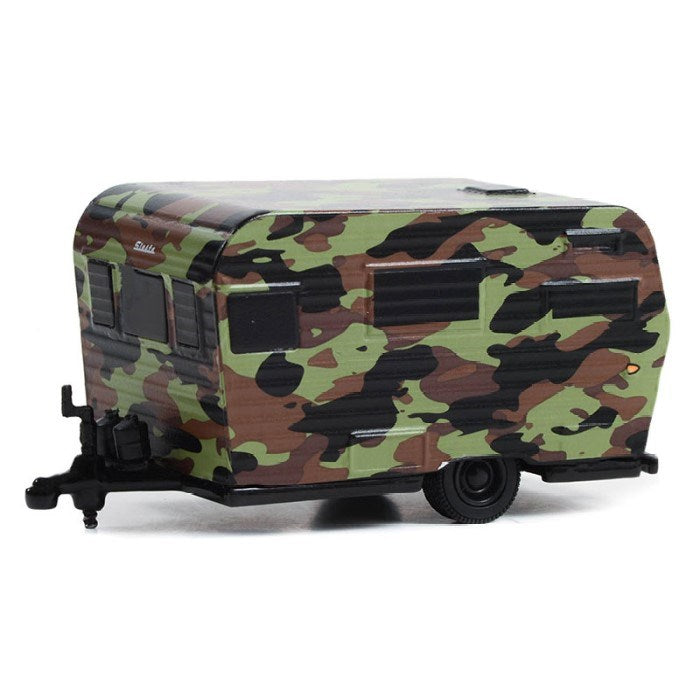 GreenLight 34130-B 1/64 1958 Siesta Travel Trailer (Camouflage) (8157363634413)