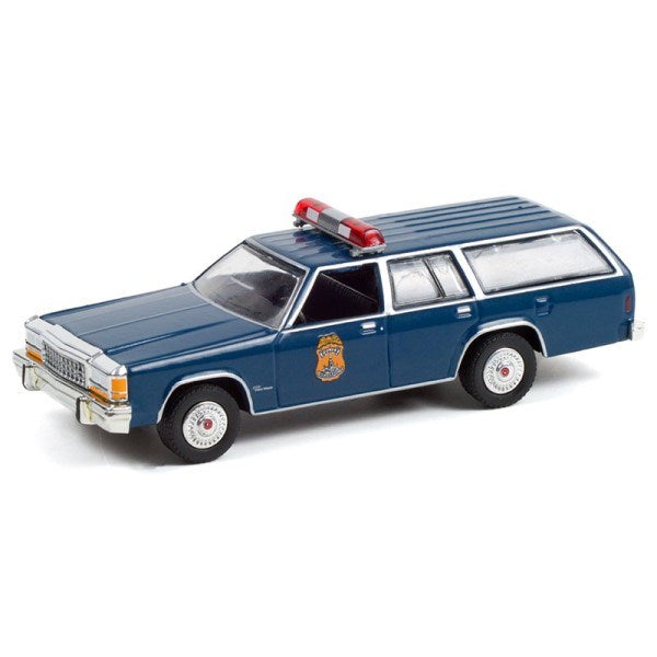 GreenLight 36040-F 1/64 1984 Ford LTD Crown Victoria Wagon - Indianapolis Metro Police Dept.