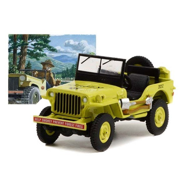 GreenLight 38020-A 1/64 1942 Willys MB Jeep - "Help Smokey Prevent Forest Fires"