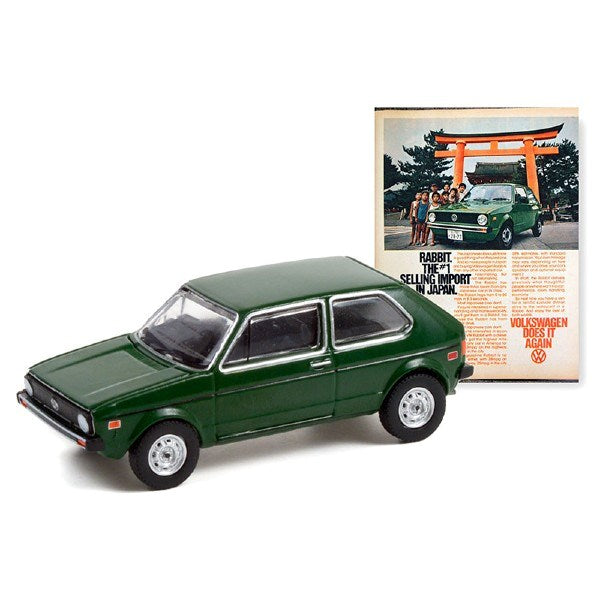 GreenLight 39090-E 1/64 1977 Volkswagen Rabbit - "Rabbit. The #1 Selling Import In Japan." (8868021567725)