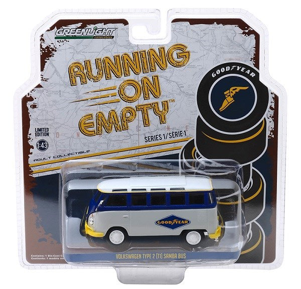 GreenLight 87010-F 1/43 Volkswagen Type 2 (T1) Samba Bus - Goodyear (8868016423149)