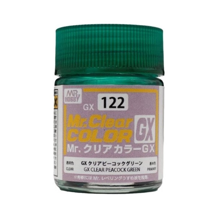 Gunze GX122 Mr Clear Color Clear Peacock Green 18ml - Hobby City NZ