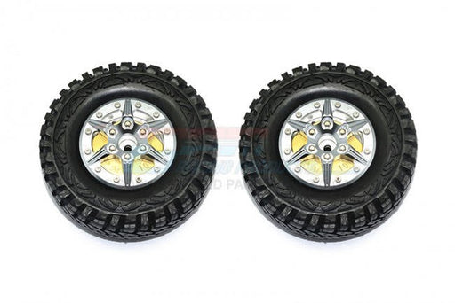 GPM Racing AW1906H 1.9" Aluminum 6 Poles Wheels with Brass Pendulum Weight & Crawler Tire - 2 Piece Set - Hobby City NZ