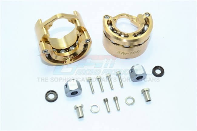 GPM Racing TRX4023X Brass Pendulum Wheel Knuckle Axle Weight & 9mm Hex Adapter - 16 Piece Set (8225205747949)