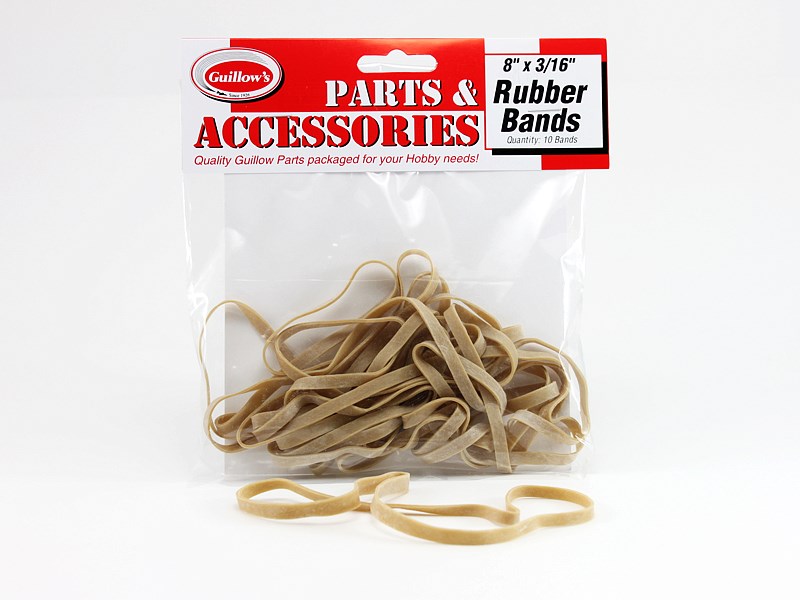 Guillows #120 Rubber Bands 8 x 3/16" - 10 Pack (8324596367597)