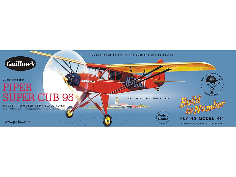 Guillows #602 20" Piper Super Cub 95 - Balsa Flying Kit - Hobby City NZ (8324597088493)