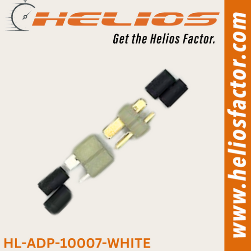 Helios - Connector - White Deans T Male and Female Plug With Covers. (8776015413485)