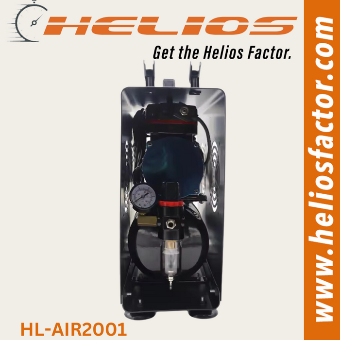 Helios - Airbrush Compressor Twin Cylinder with Tank and Cover (8559219802349)