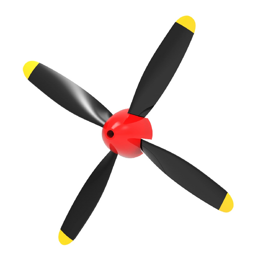 Helios - Replacement 4 Blade Propeller Set (Red Spinner) - Hobby City NZ