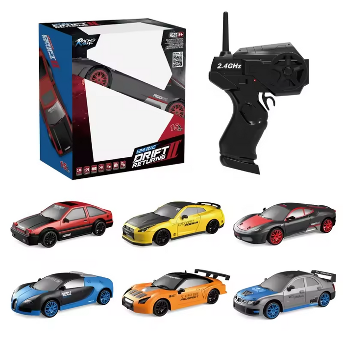 1/24th Drift  RC Car - Ready to Run - Controller and Battery - 2.4GHz (8792445026541)