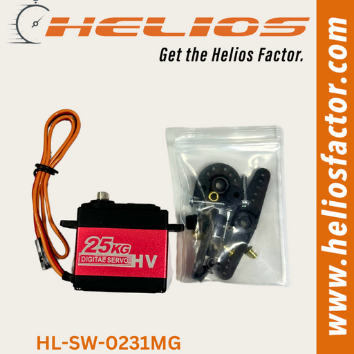 Helios - Aluminium Waterproof Servo - 25kg - 0.12sec Digital Iron Core Metal Gear (Exceeds Savox SW-0231MG Specs) (8633884967149)