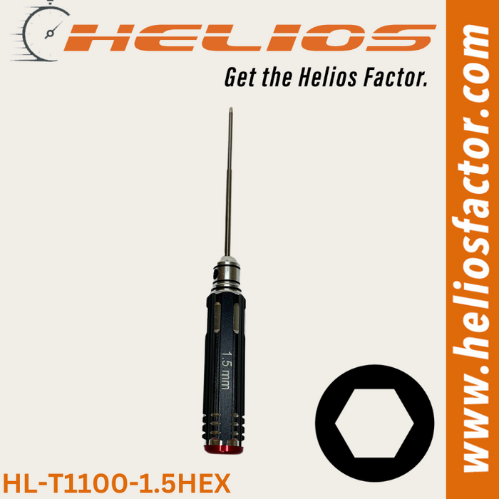 Helios Redline Series - RC Tools 1.5mm Hardened Steel Hex RC Wrench / Driver - Screw Driver (8633883820269)