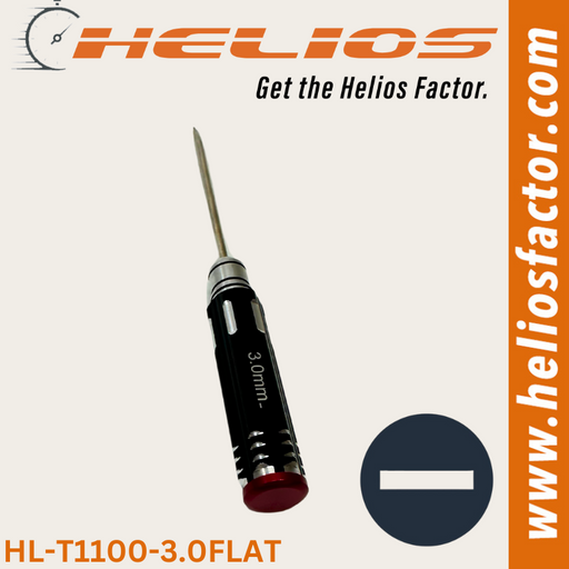 Helios Redline Series - RC Tools 3.0mm Hardened Steel Flat RC Wrench / Driver - Screw Driver - Hobby City NZ