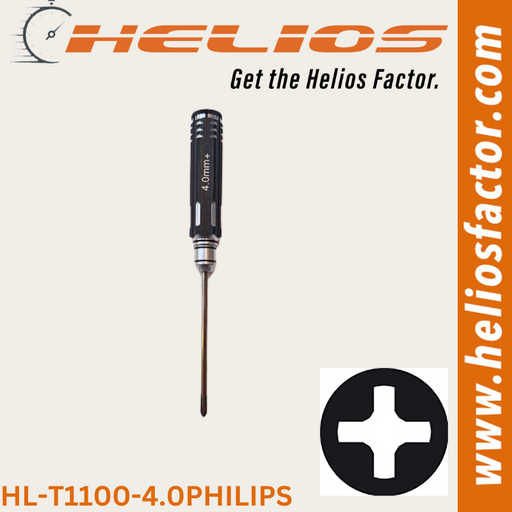 Helios - RC Tools 4.0mm Hardened Steel Philips RC Wrench / Driver - Screw Driver - Hobby City NZ