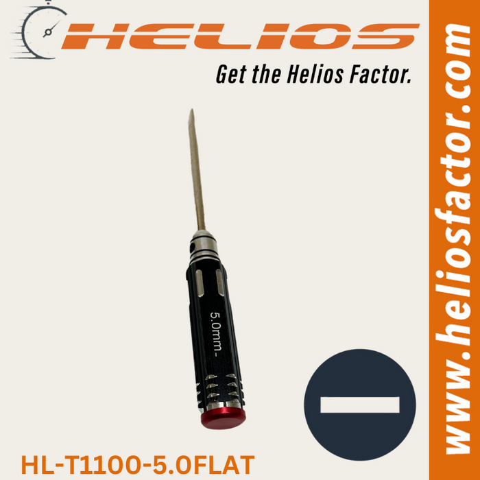 Helios Redline Series - RC Tools 5.0mm Hardened Steel Flat RC Wrench / Driver - Screw Driver - Hobby City NZ (8633884246253)