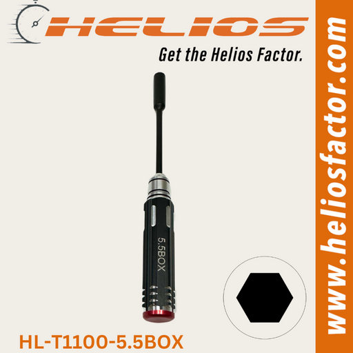 Helios Redline Series - RC Tools 5.5mm Hardened Steel Box RC Wrench / Driver - Screw Driver - Hobby City NZ (8633883164909)