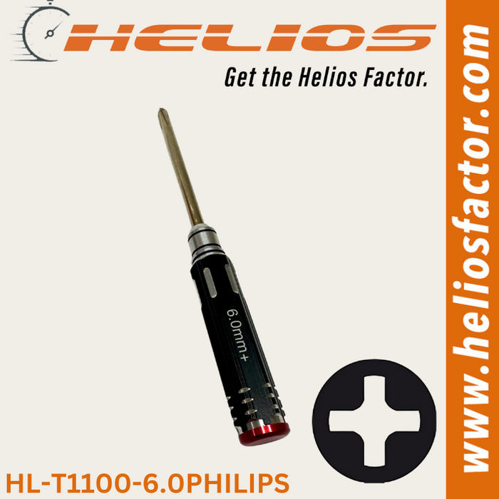 Helios Redline Series - RC Tools 6.0mm Hardened Steel Philips RC Wrench / Driver - Screw Driver (8633884049645)