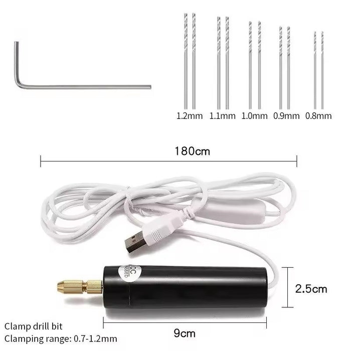 Helios - Mini USB Powered Drill - Precision Professional Mini USB Drill with Bits (8633885425901)