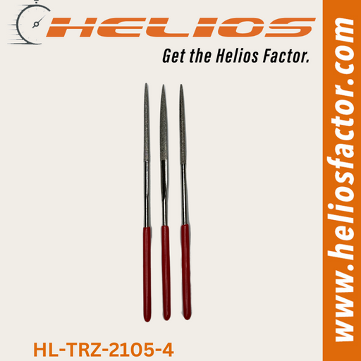 Helios - 3x Diamond Needle File Set (2x  Round and 1x Oval) - Hobby City NZ (8755949076717)