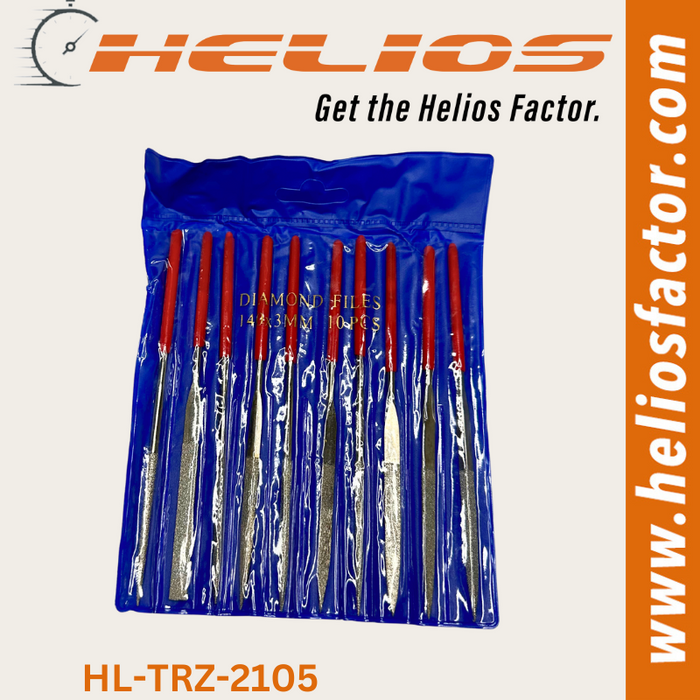 Helios - 10x Diamond Needle File Set (Full Set 140mm 160mm 180mm) (8779188502765)