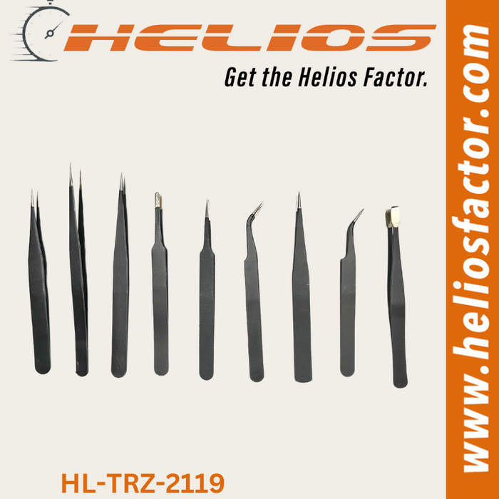 Helios -  Anti-static ESD Stainless Steel Tweezers Set (8754755600621)