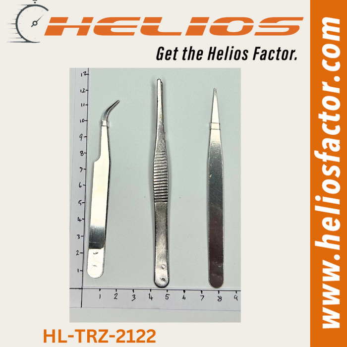 Helios - 3 Piece Basic Stainless Steel Tweezers Set (8754755829997)