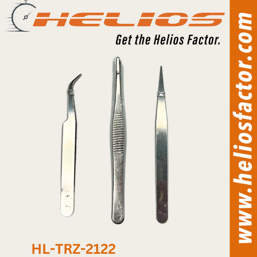 Helios - 3 Piece Basic Stainless Steel Tweezers Set (8754755829997)