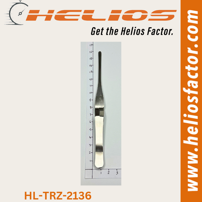 Helios - Reverse Action Angled Tweezers - Flat Head - Stainless Steel (8753880105197)