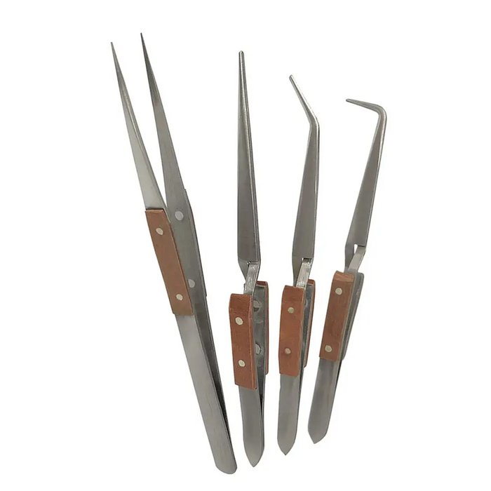 Helios -  Premium Secure Hold Stainless Steel Tweezers Set (8826603143405)