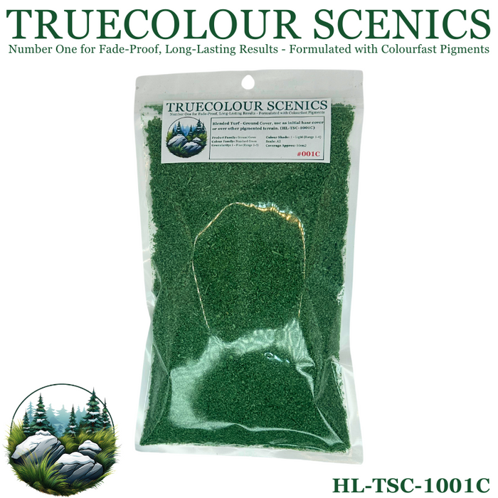 Truecolour Scenics Blended Turf Ground Cover Fine Light Standard Green (8860401303789)